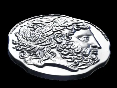 old greek coin-3d print model 3D print model