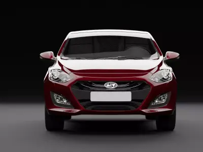Hyundai i30 Metallic Red Burgundy 3D model