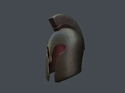 Stylized Low-Poly Helmet Free low-poly 3D model