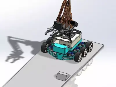 RC car with Robotic Arm and suspension Damper system 3D print model