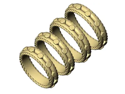 Split bolt head side braided band US sizes 6to9 3D print model
