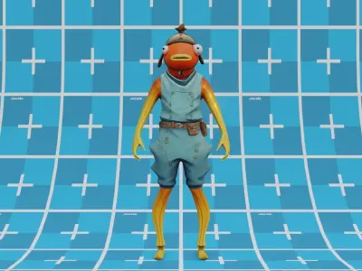 FORTNITE Fishstick SKIN FREE Free 3D model