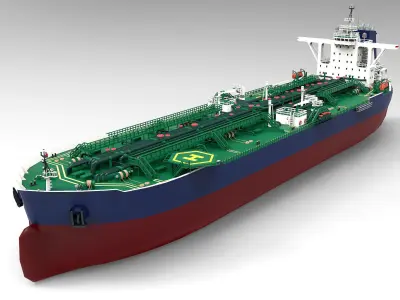 ULCC Oil Carrier lowpoly Low-poly 3D model