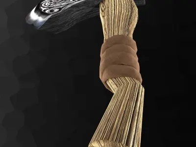 Axe weapon Low-poly 3D model order