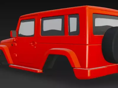 Jeep upper body 3D model PBR
