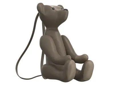 Teddy bear Leather Bag 3D model