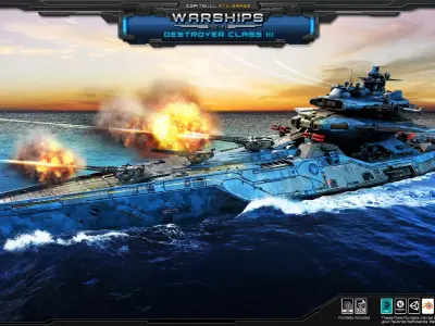 WARSHIPS - Destroyer Class III  Low-poly 3D model