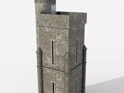 Milners Tower Low-poly 3D model