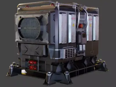 Sci-Fi Scary Generator Low-poly 3D model