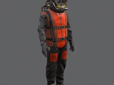 Commercial diver 3D model