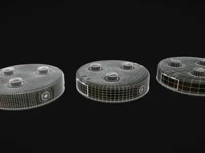 German WW2 Tellermine-29 Anti-Tank Mine 3D model