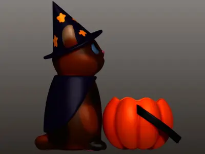 Witch Cat 3D print model