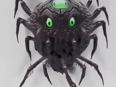 Spider legged fantastic monster 3D model
