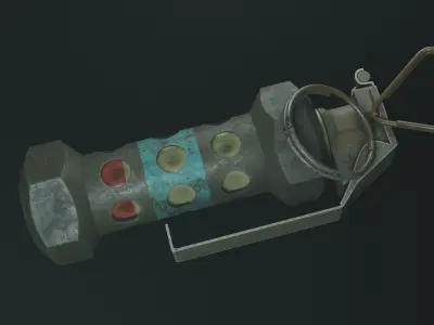 M-84 Stun Grenade game-ready AAA model Low-poly 3D model