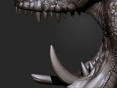 Chimera 3d model dinosaur Low-poly 3D model