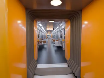 Brasil Sao Paulo Subway Line 4 Yellow 3D model