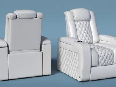 White Home Theater Chair 