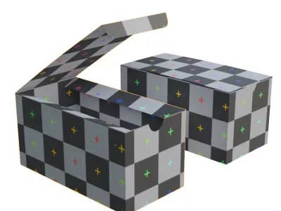 Cardboard Display Box Packaging Mockup Free 3D model