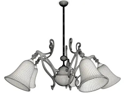 Antique White Ceiling Lamp Thornton 3D model