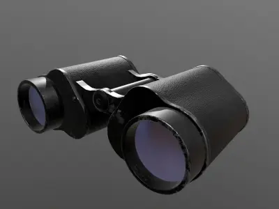Binocular USSR B-12  Low-poly 3D model