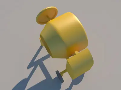 Concrete Mixer Low-poly 3D model purchase