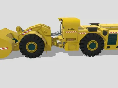 Schopf SFL 100 Loader - animated 3D Model Low-poly 3D model