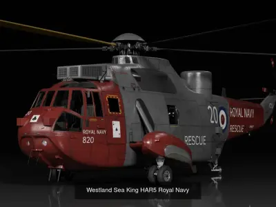 Westland Sea King collection 3D Model Pack