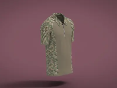 Military Outfit - T-shirt Low-poly 3D model 60