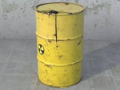 8 Oil Drums PBR 3D model