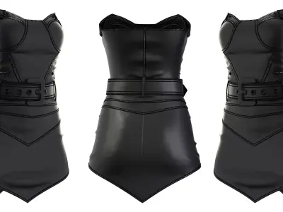 Corset Dress Low-poly 3D model