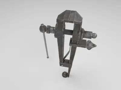 Medieval Leg Vise Low-poly 3D model
