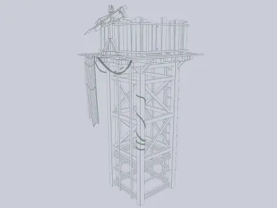 Watchtower Low-poly 3D model buy