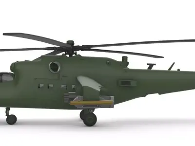 MIL MI-24  High Detail   3D print model