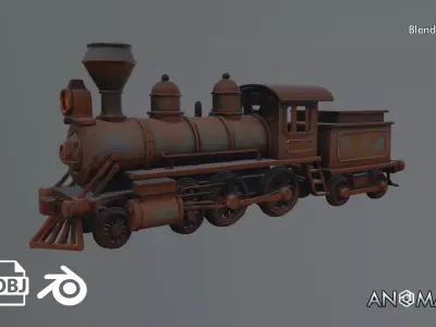 rusty train 3D model