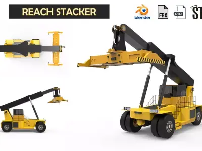 Reach stacker 3D model