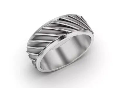 Geometric Gear Pattern Band 3D print model