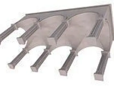 Arched Vaulted Gallery 3D model
