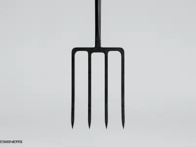 Garden Digging Fork 3D model