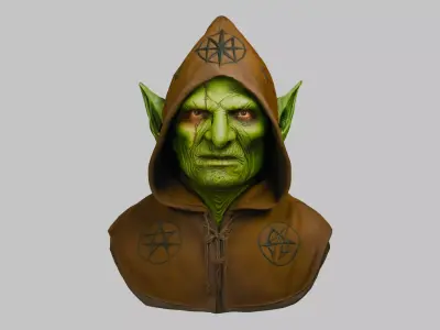 Goblin Enchanter Low-poly 3D model