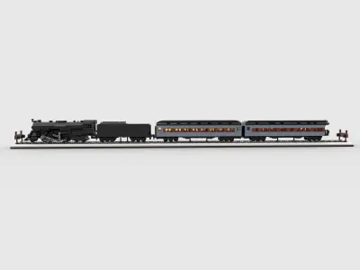 LEGO toy building blocks steam train  3D model