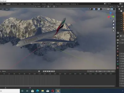 Emirates Plane 3D model