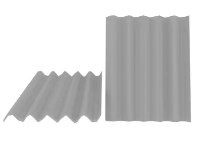 Double Corrugated Roofing Tiles 3D model