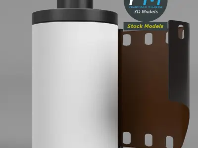 Film roll 3D model