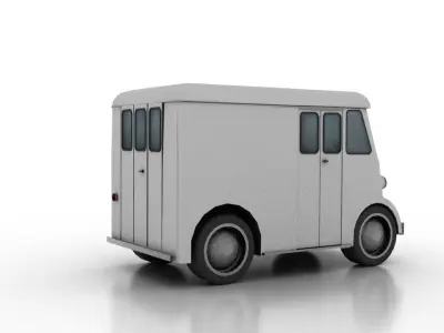 Marmon-Herrington Delivery-Van 1946 Low-poly 3D model