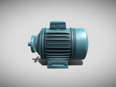 Squirrel Cage Motor Low-poly 3D model