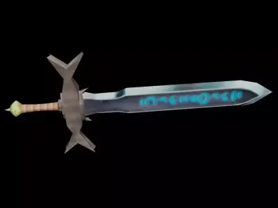 Sword with letters Free 3D model