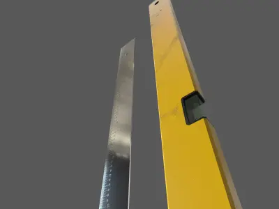 spirit level ruler Low-poly 3D model