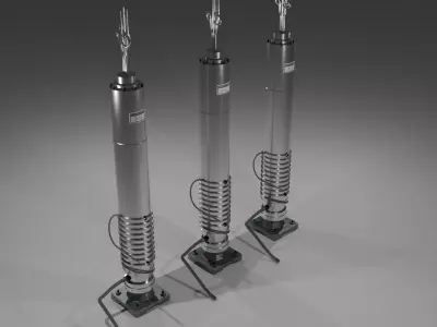 Uranium gas centrifuges 3D model