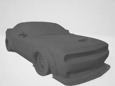 fffffff dodge challenger Free 3D model