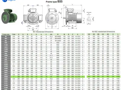 280M B35 Right 2 Pole IEC electric motor - 3D CAD model 3D model